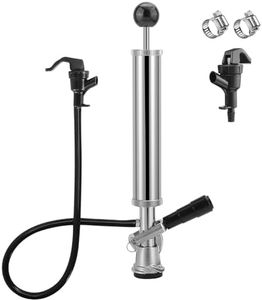 8'' Beer Tap Keg Tap Pump, D-System Beer Pump Keg Pump for US Sankey Keg Beer Party Pump Picnic Hand Pump with 2 Beer Faucet & Beer Hose, Kegerator Pump Draft Beer Faucet Beer Dispenser for Home Bar