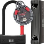 Seatylock Mason Bike U Lock and Locking Cable Kit - Patented Heavy Duty Anti Theft Diamond Secure ULock - Ultra Security Bicycle Safety Tool with Keys for City Electric, Mountain Bikes and Scooters