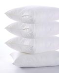 Home Beyond & HB design - 4-Pack Zippered Waterproof Pillow Protectors - Bed Bug Proof Encasement Pillow Covers - Soft Brushed Microfiber - (21 x 27-Inch Standard Size, White)