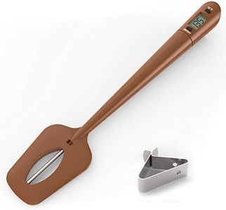 Efeng Candy Thermometer Spatula,Digital Cooking Thermometer with Pot Clip – Silicon Spatula with Meat Thermometer, Instant Read Thermometer Spatula for Candy,Chocolate,Grill Meat Cooking