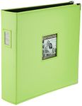 Pioneer Photo Albums Photo Albums T-12JF/C Jumbo 3-Ring Sewn Leatherette Frame Cover Memory Book Binder, Lime Green,