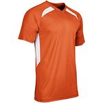 CHAMPRO Men's Check Half Sleeve Baseball Jersey Orange, White