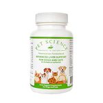 Pet Science Advanced Liver Support for Dogs and Cats, Promotes Normal Liver Function (90 Capsules)
