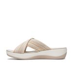 Clarks Women's Arla Wave Slide Sandal, Beige Combi, 7 UK