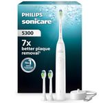 Philips Sonicare 5300 Electric Toothbrush, Sonic Toothbrush with 2 Intensity Levels, Pressure Alert, EasyStart, SmarTimer and BrushPacer, White, Model HX7108/04 [New Technology]