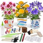 Paint & Plant Children’s Gardening Kit for Girls Boys Toys Garden Flower Gardening Gift for Kids Flower Pots Seeds Art Craft Grow Garden Planting Set for Kids Age 4 5 6 7 8 9 10 11 12 13 14 Years Old