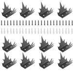Intruder Deterrent Fence Wall Spikes, Heavy Duty Steel Security Fence Spikes, Fence Metal Spike Fence Bird Animal Deterrent Spikes, Bird Repellent, Home Security Improvement (24)