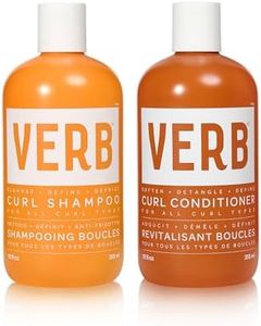 Verb Curl Shampoo & Conditioner Duo - Mild, Cleanse and Smooth Curl Defining Shampoo for Frizzy Hair + Soften, Define and Hydrate Frizz Control Conditioner - Vegan & Sulfate Free, 12 fl oz