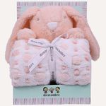 abracadabra Toy with Blanket Gift Set for Newborns & Infants, 0+ Years (Bunny, Pink)