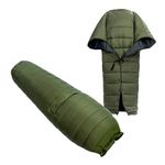 onewind Top Quilt, Ultralight Quilt Poncho with Draft Collar Footbox and Pad Straps Lightweight Recycled Nylon Fabric Portable Camping Sleeping Quilt for Backpacking and Hiking, 78"*54", OD Green