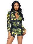 Leg Avenue Women's 2 Piece Goin' Commando Military Costume, Camo, Small