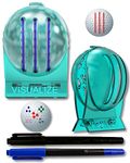 VISUALIZE TRI-LINE Golf Alignment Kit - (2-Pack) Unique 3 Line Golf Ball Marker - Golf Accessories That Make Perfect Golf Gifts for Men or Women! Triple Your Confidence on The Putting Greens!