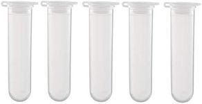 uxcell 20 Pcs 7ml Plastic Centrifuge Tubes with Snap Cap, Polypropylene Graduated Micro Centrifuge Tube, Round Bottom, Clear, Storage Container for beads Sample Laboratory