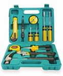 GoldiMec 12 in 1 Home Tool Kit Set, Electrical Repair Tool Storage Kit Set, Screwdriver, Hammer, Measuring Tape, Wrenches, Cutter and Pliers All Kit Set & Accessories, Mechanical Kit