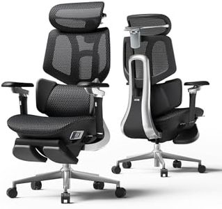 Hbada X7 Smart Ergonomic Chair, Office Chair, with Fully Automated Lumbar Tracking, 4D Adjustable Headrest, 720° Adjustable Armrests, Ventilated Seat Cushion, Swivel, Black