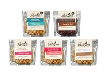 Joe & Seph's Summer Popcorn Tasting Selection (5x 30g), Salted Caramel, Strawberries & Cream, Caramel & Belgian chocolate, Coconut & Chia Seed and Lemon & Poppyseed