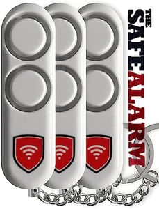 (3-Pack) The SafeAlarm Personal Self-Defense Safety Alarm Keychain |Loud 120DB Dual Alarm Siren Heard up to 600 ft/185 Meters Away | Emergency Safety Alarm for Women, Men, Children, Elderly