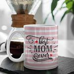 TheYaYaCafe Mothers Day Gifts for Mother Ceramic Coffee Mug with Coaster - Best Mom Ever