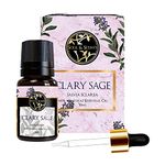 Soul & Scents Natural Clary Sage Essential Oil | Pure, Therapeutic Oil with Sweet, Nutty Aroma | 100% Organic | Promotes Relaxation, & Clarity | Alleviates Dizziness, Anxiety, & Irritability | 10 ml