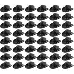 Adults Star-Studded Cowboy Hat - Pack of 6 - Black Felt Cowboy Hat with Star Studs - Wild West Fancy Dress Costume Accessory