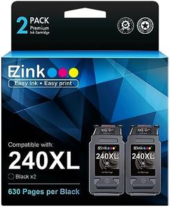 E-Z Ink Remanufactured Ink Cartridge Replacement for Canon 240 240XL PG-240XL PG240 PG240 XL Black Ink Cartridge to use with PIXMA MG3620 MG3520 MG3522 MX532 MX452 TS5120 (2 Black)