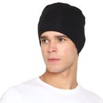 The Headscarves Men’s Best Bamboo Viscose Cap Best Performance Skull Cap (HS3Black_Men) Black