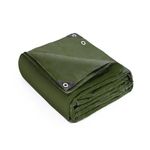 Keplin Waterproof Tarpaulin Cover Sheet - Heavy Duty, Mould-Resistant, Easy to Wash - PE Material, Reinforced Edges with Metal Eyelets - Green - Ideal for Indoor and Outdoor Protection (2 x 3 Metre)