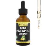 FLAVOR FUSION Organic Pineapple Extract | Tropical & Sweet Tangy Flavor | 2 Oz Glass Bottle | Pure, Natural, Non-GMO | Great for Baking, Desserts, Cocktails, Beverages