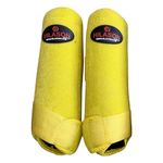 HILASON Large Horse Hind Rear Leg Protection Sports Boot Pair Yellow