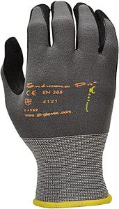 G & F Products 1529L-DZ Endurance Pro Seamless Knit Nylon Gloves with Micro Form Nitrile Grip, Large (Pack of 12) (1529L-DZ) Black