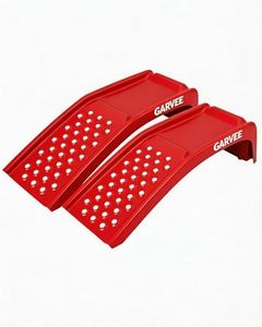 9" Lift Solid Steel Car Ramp 8000 Lbs Capacity, 2000 Lbs Per Ramps, Heavy Duty Truck Ramps for Car Repair or Vehicle Maintenance, 2 Pack Car Ramps, Red