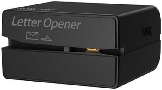Battery Operated Electric Letter Opener - Portable Efficient Electric Envelope Opener, Mail Opener, Universal Mail Cutter Tool for Office & Home Use,Black