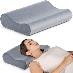 FOVERA Orthopedic Soft Contour Cervical Pillow | High Resilience Foam Pillow for Neck and Shoulder Pain | Aligns Cervical Spine & Promotes Healthy Sleeping Posture (Velvet Grey, Size -18 x 12.5 Inch)