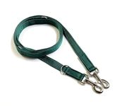 Police Style Dog Training Lead Double Ended 5ft (1.5 Metres Approx) Adjustable Leash Multi-Functional In Cushion Webbing (25mm, Forest Green)