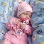 JIZHI Lifelike Reborn Baby Dolls - 18 Inch-Soft Body Realistic-Newborn Baby Dolls American Sleeping Girl Real Life Dolls with Clothes and Toy Accessories Gift for Kids Age 3+