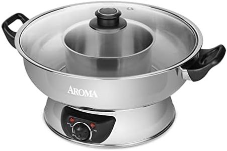 Aroma Housewares ASP-600 Stainless Steel Hot Pot, Silver