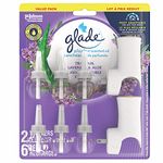 Glade PlugIns Air Freshener Kit, Scented and Essential Oils for Bathroom and Home Fragrance, Tranquil Lavender and Aloe, 2 Warmers and 6 Fragrance Oil Refills