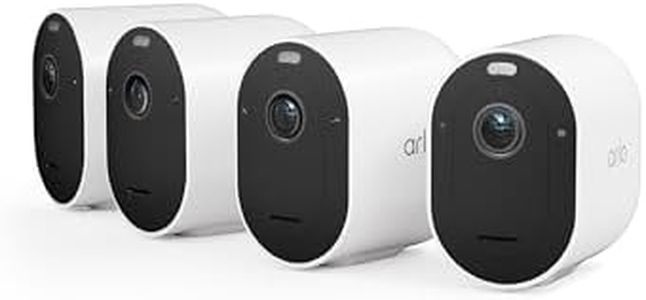 Arlo Pro 5 Outdoor Security Camera, 4 Cam, 2K HDR, Wireless CCTV, 8-Month Battery, Colour Night Vision, Dual Band Wifi, 2-Way Audio, Alarm Siren, No Hub Needed, 30-Day Free Trial of Arlo Secure, White