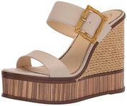 Jessica Simpson Women's Hendrya Wedge Sandal, Chalk, 9.5