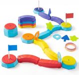 Plat-Act 4-in-1 Balance Beam & Stepping Stones for Kids Ages 3+, Obstacle Course Toy with Ring Toss & Flag Game, Non-Slip & Easy to Store & Clean, Indoor Outdoor Balance Play for Toddlers