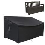 Guisong Outdoor Storage Bench Cover, Protective Cover for Keter Bench Deck Box 70 Gallon, Waterproof Cover for Patio Bench/Seating Storage Cabinet