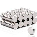 100 PCS Small Rare Earth Magnets,6x2mm Small Round Refrigerator Magnets for Fridge,Disc Neodymium Magnet Strong Mini Magnets for Crafts, Miniatures, Nails, Office,Kitchen,Whiteboard, Cabinet