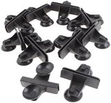 uxcell a16022900ux0265 Aquarium Fish Tank Plastic Sucker Clip Divider Sheet Holder Black 10pcs