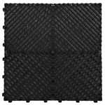 Shield Autocare Vented Interlocking Garage Floor Tiles | Heavy Duty PVC | 400mm x 400mm x 18mm | Self-Draining | Car Sales Showroom Detailing Flooring (Black, 20 Tiles)