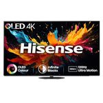 Hisense 55 Inch 120Hz OLED Smart TV 55A85NTUK - Dolby Vision IQ, HDR10+ Adaptive, IMAX Enhanced, Hybrid Log-Gamma (HLG), Vidaa OS with Freely, Youtube, Netflix and Disney+ (2024 Model)