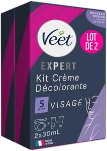 Veet - Crème Décolorante Spéciale Visage - 1 étui de 2 tubes de 30 ml - Lot de 2