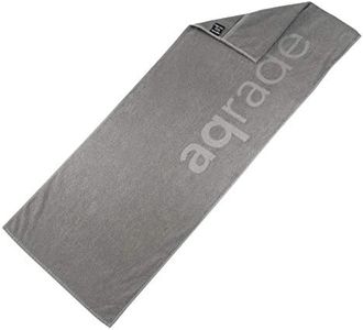 aqrade Sporthandtuch Fitness Handtuch mit Fixierung 120x50cm Gym aus 100% Baumwolle anthrazit XL