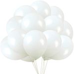 White Balloons Latex Party Balloons, 50 pack 12 Inches Helium balloons for Wedding Birthday Party Decorations