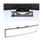 Mandark Car Rear View Mirror, 12 Inch Panoramic Clip On Convex Auto Rearview Mirror, HD Anti Glare & Wide Viewing Range Vehicle Interior Accessories, Universal for SUV Sedan Truck (Whtie)