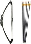 SHARROW 12lbs Archery Children Compound Bow Set with Arrows Youth Junior Practice Training Bow Fiberglass Arrows (Black)